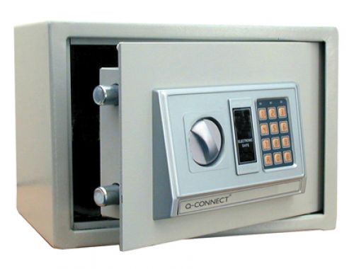 Cofre q-connect electronico capacidade 10l 310x200x200 mm com acessorios para fixar na parede ou solo chave digital , Q-connect , 62847 , 5705831043909